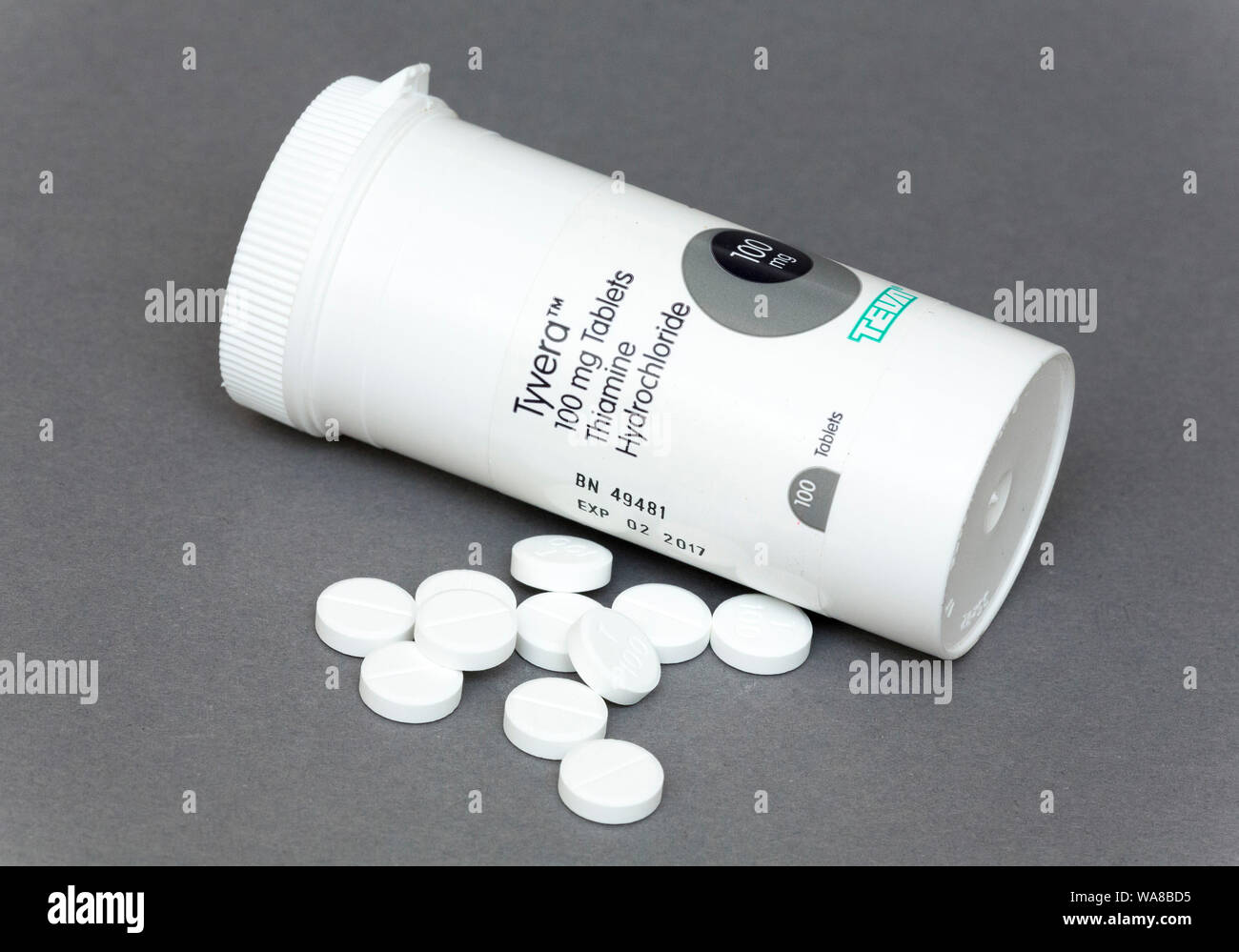Tyvera Thiamine hydrochloride / Thiamine / vitamin B1 Stock Photo