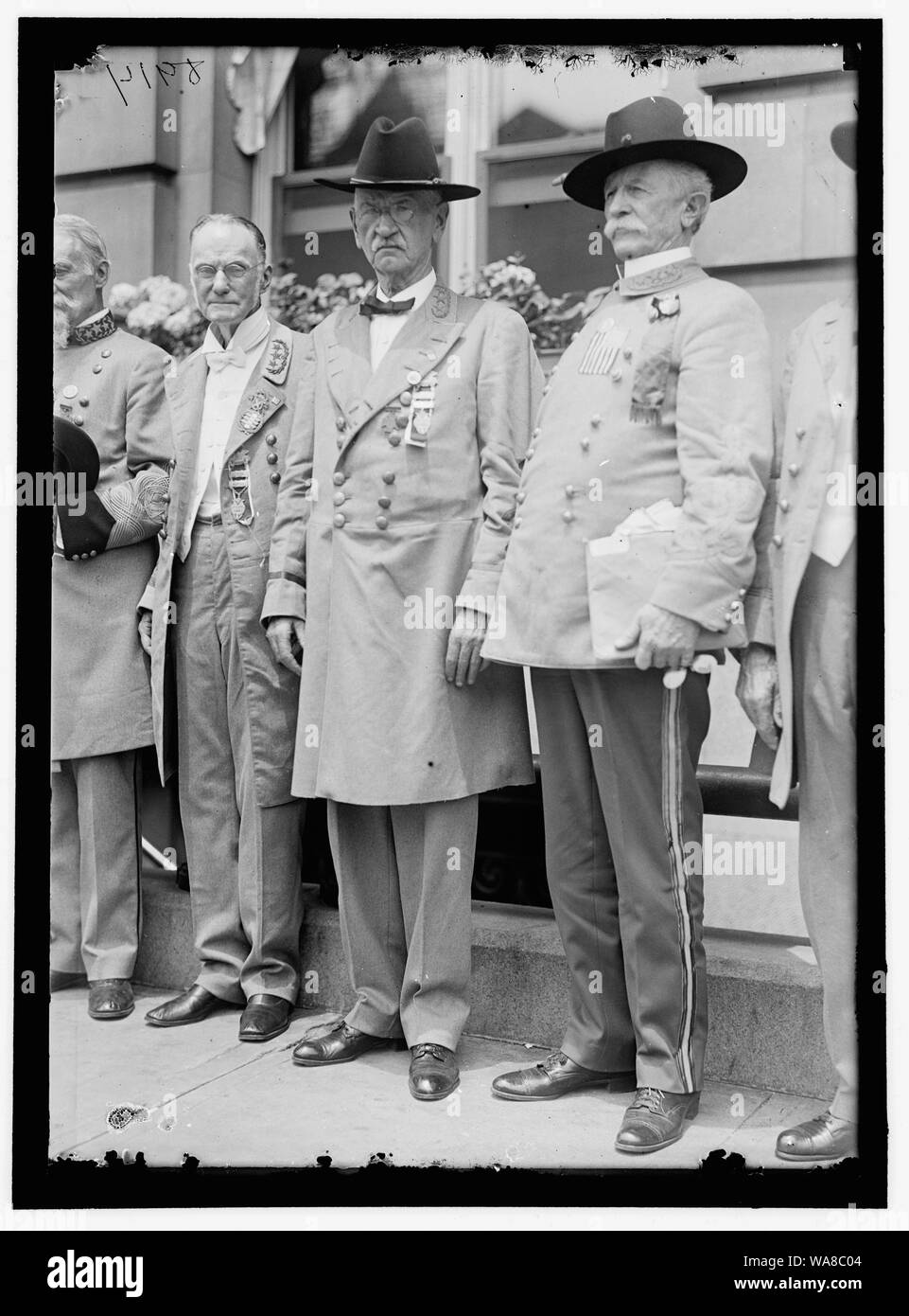 CONFEDERATE REUNION. GEN. HARRISON OF MISSISSIPPI, COMMANDER IN CHIEF, WITH GENERALS MICKEY AND DINKINS Stock Photo