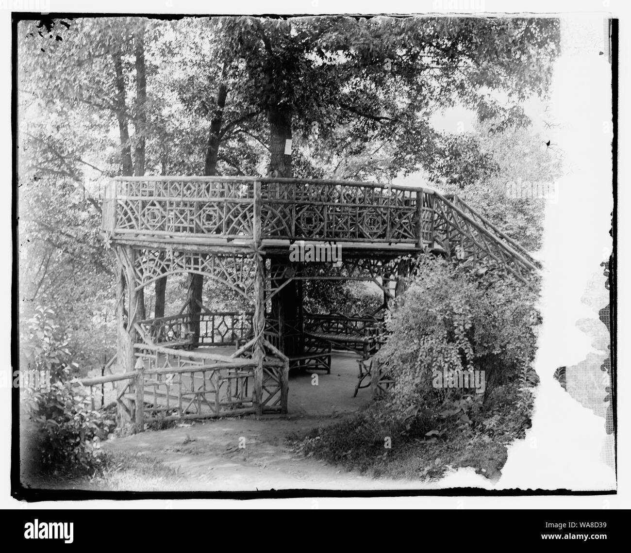 Cabin John's rustic bridge Stock Photo Alamy