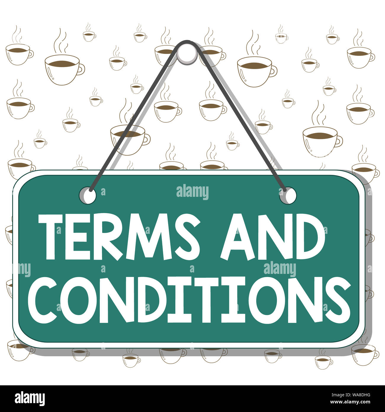 Writing note showing Terms And Conditions. Business concept for 