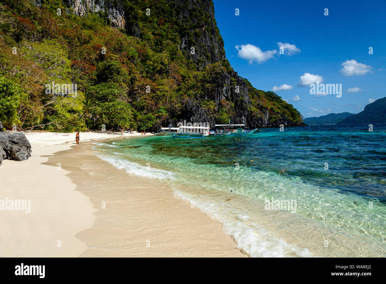 Serenity Beach, El Nido, Palawan, The Philippines Stock Photo