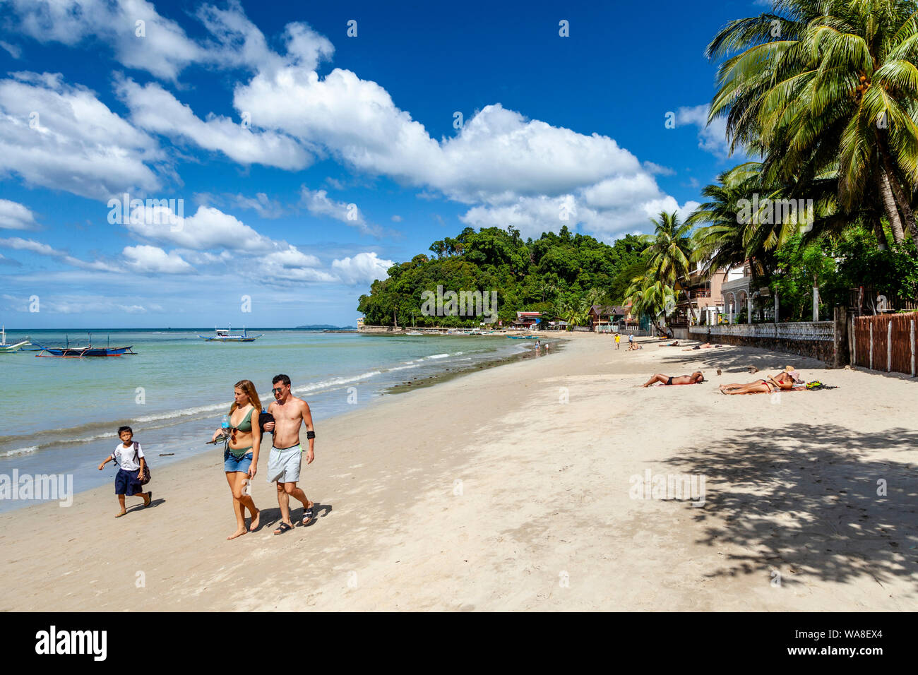 El Nido Beach, El Nido, Palawan, The Philippines Stock Photo