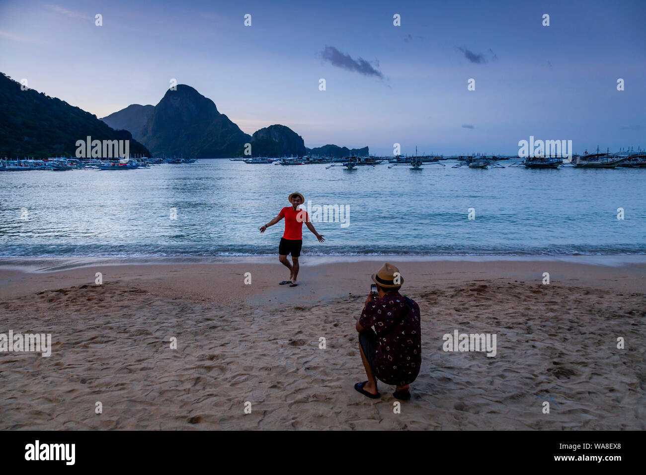 Tourists el nido town hi res stock photography and images Alamy
