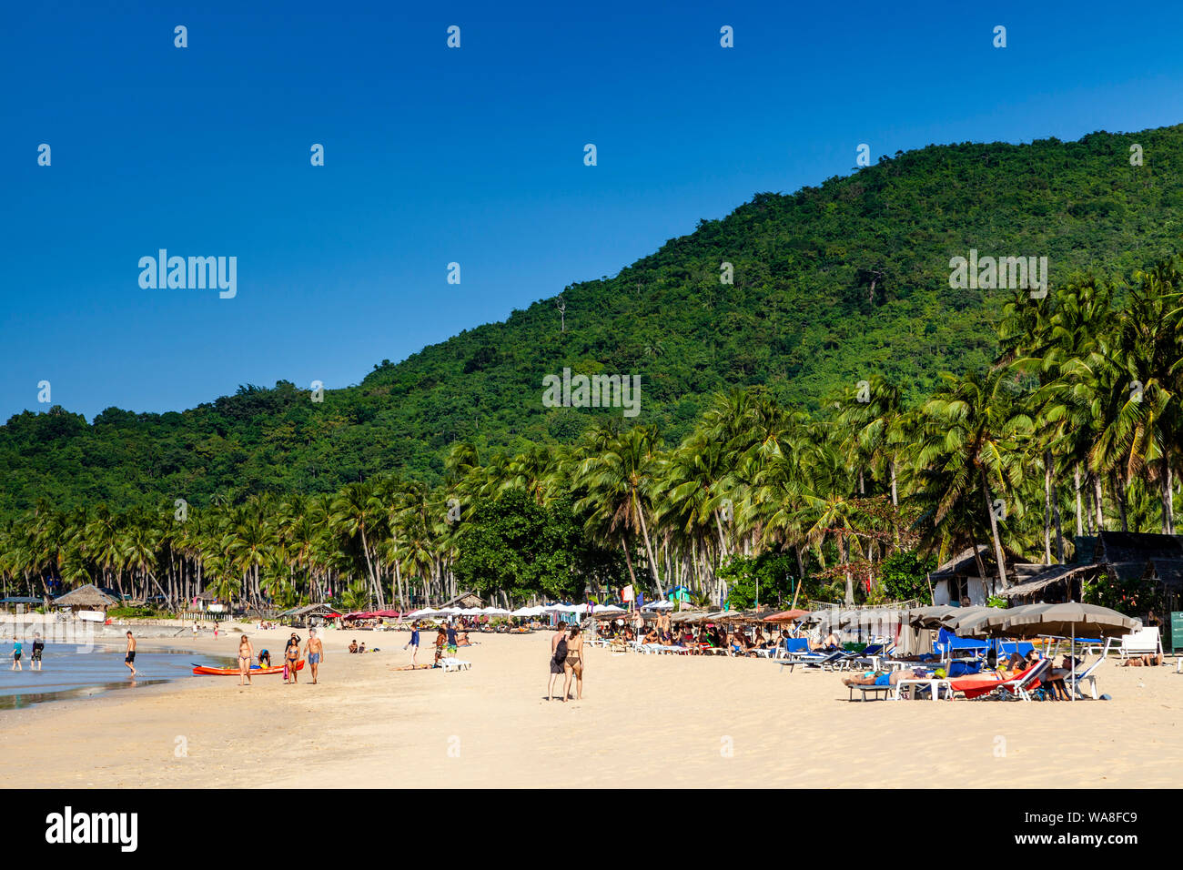 Nacpan Beach, El Nido, Palawan Island, The Philippines Stock Photo