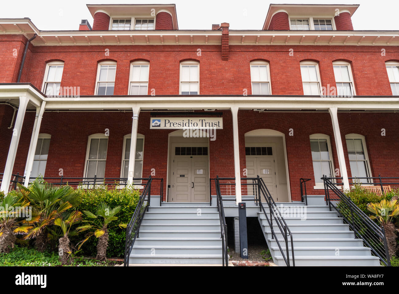August 10, 2019 San Francisco / CA / USA - Presidio Trust headquarters  located on the grounds of Presidio of San Francisco in a Main Post building  Stock Photo - Alamy