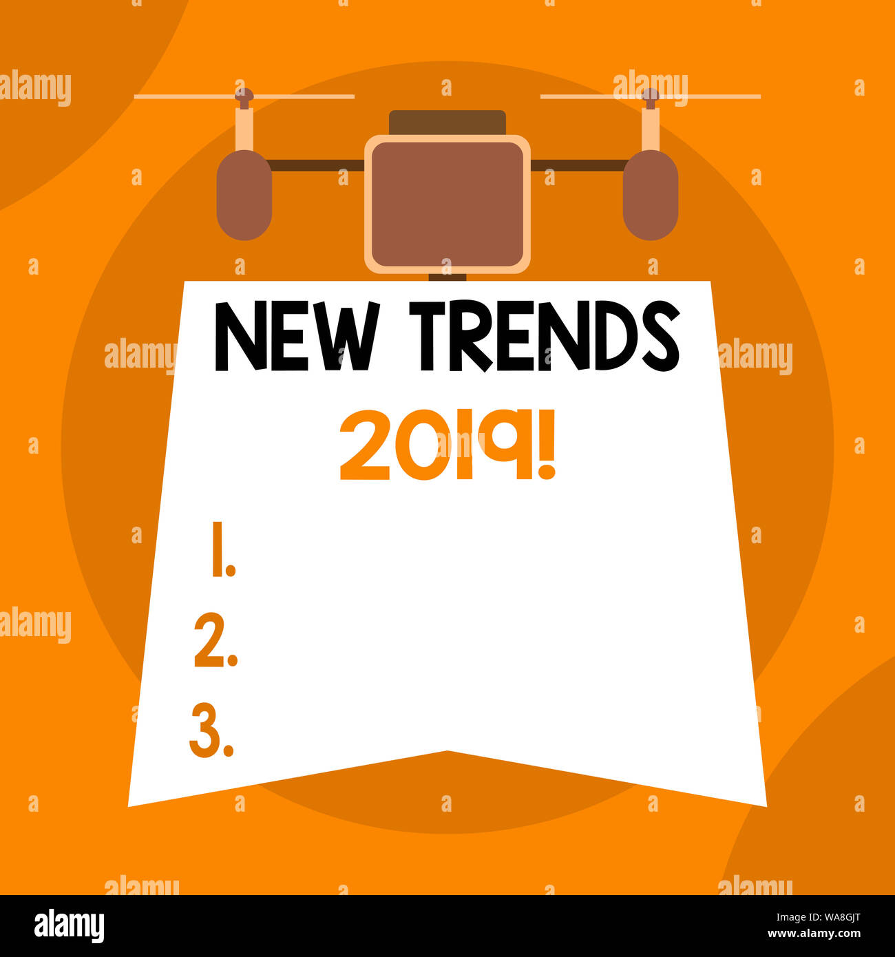 Writing Note Showing New Trends 2019 Business Concept For General