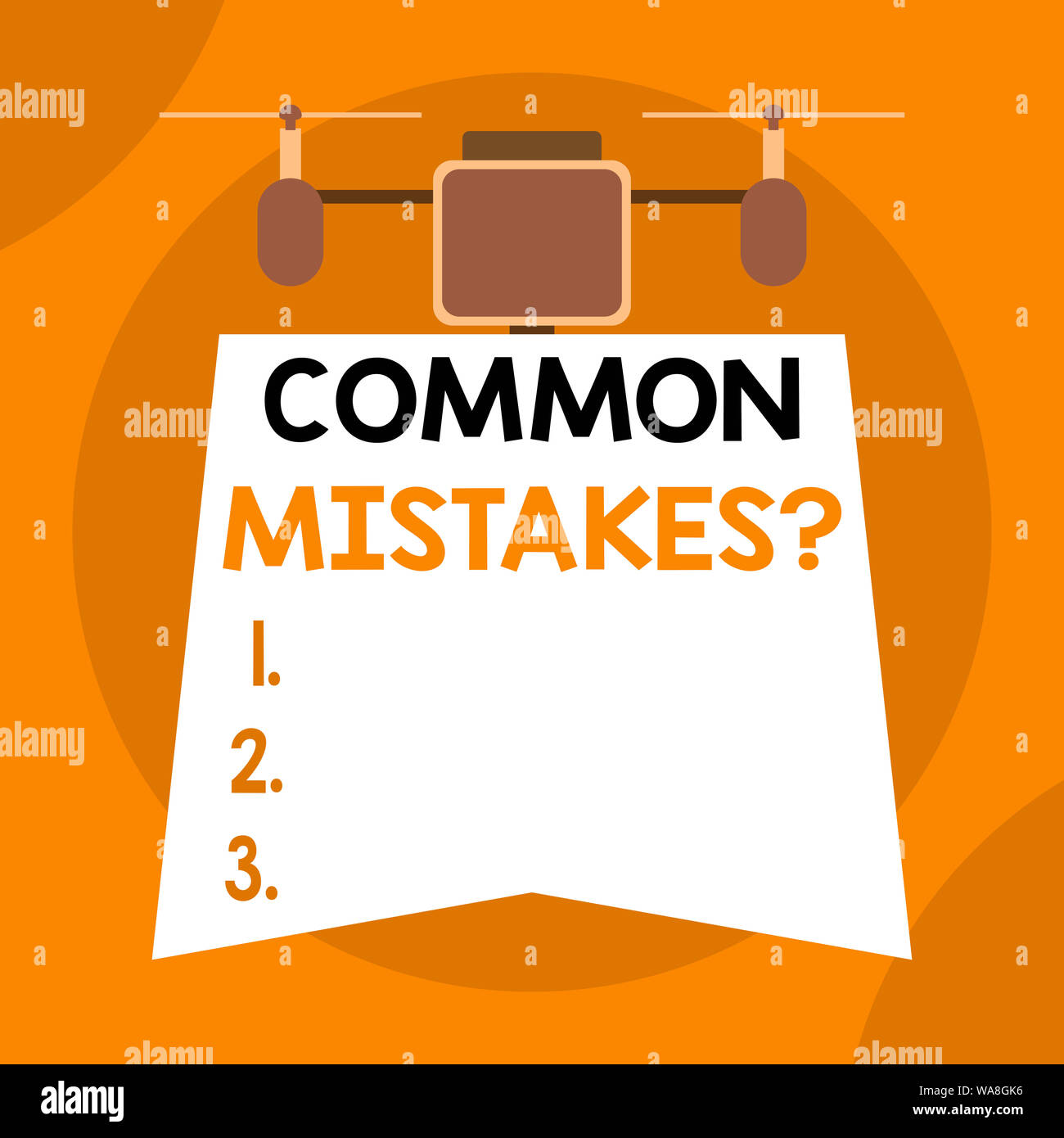 Writing note showing Common Mistakes Question. Business concept for ...