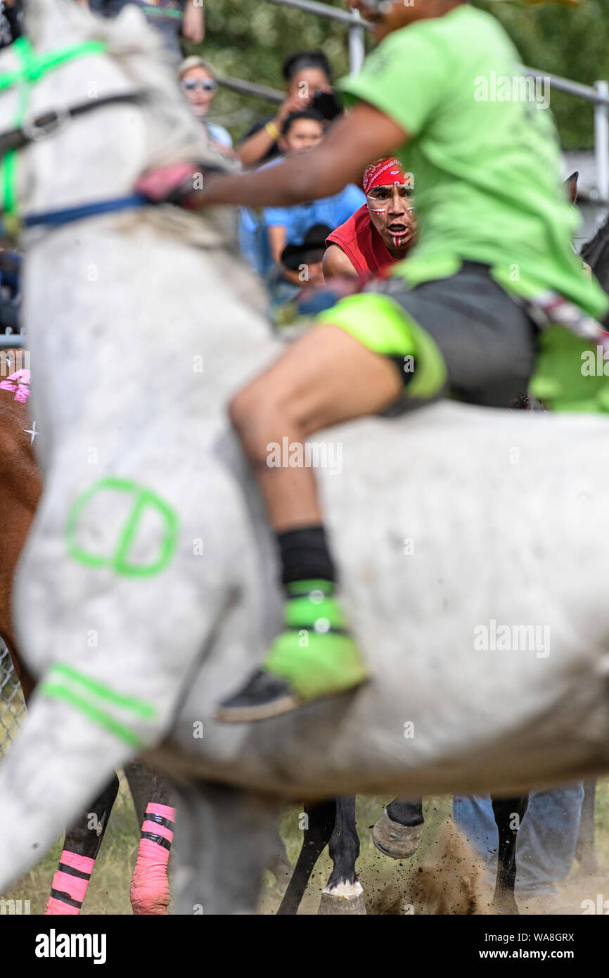 The Enoch Cree Nation Indian Relay (horse) Race. Alberta Canada Stock Photo Alamy