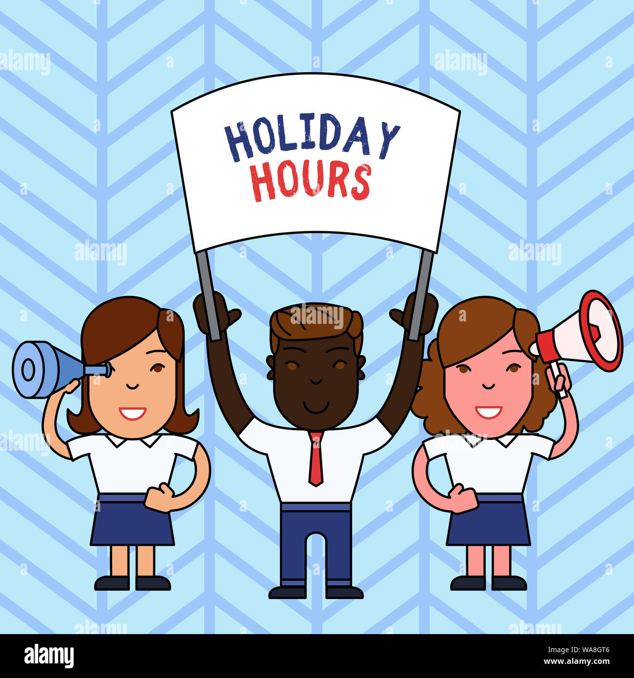 Writing Note Showing Holiday Hours Business Concept For Employee
