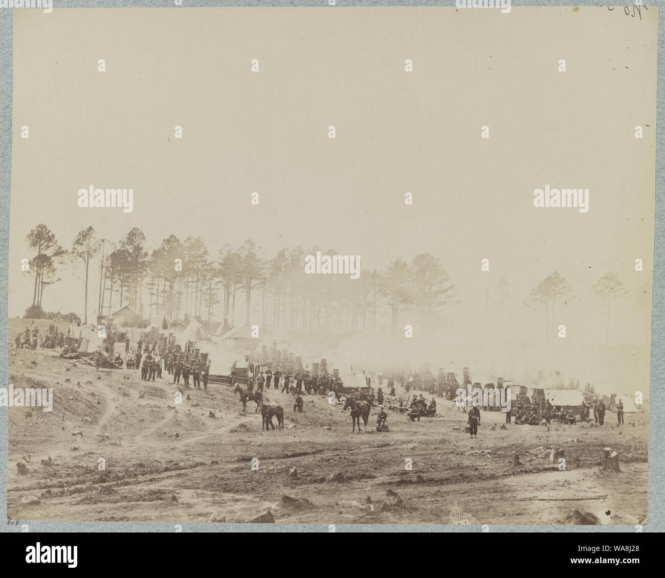 Camp of the 114th Pennsylvania Infantry, Brandy Station, Va., March, 1864 Stock Photo