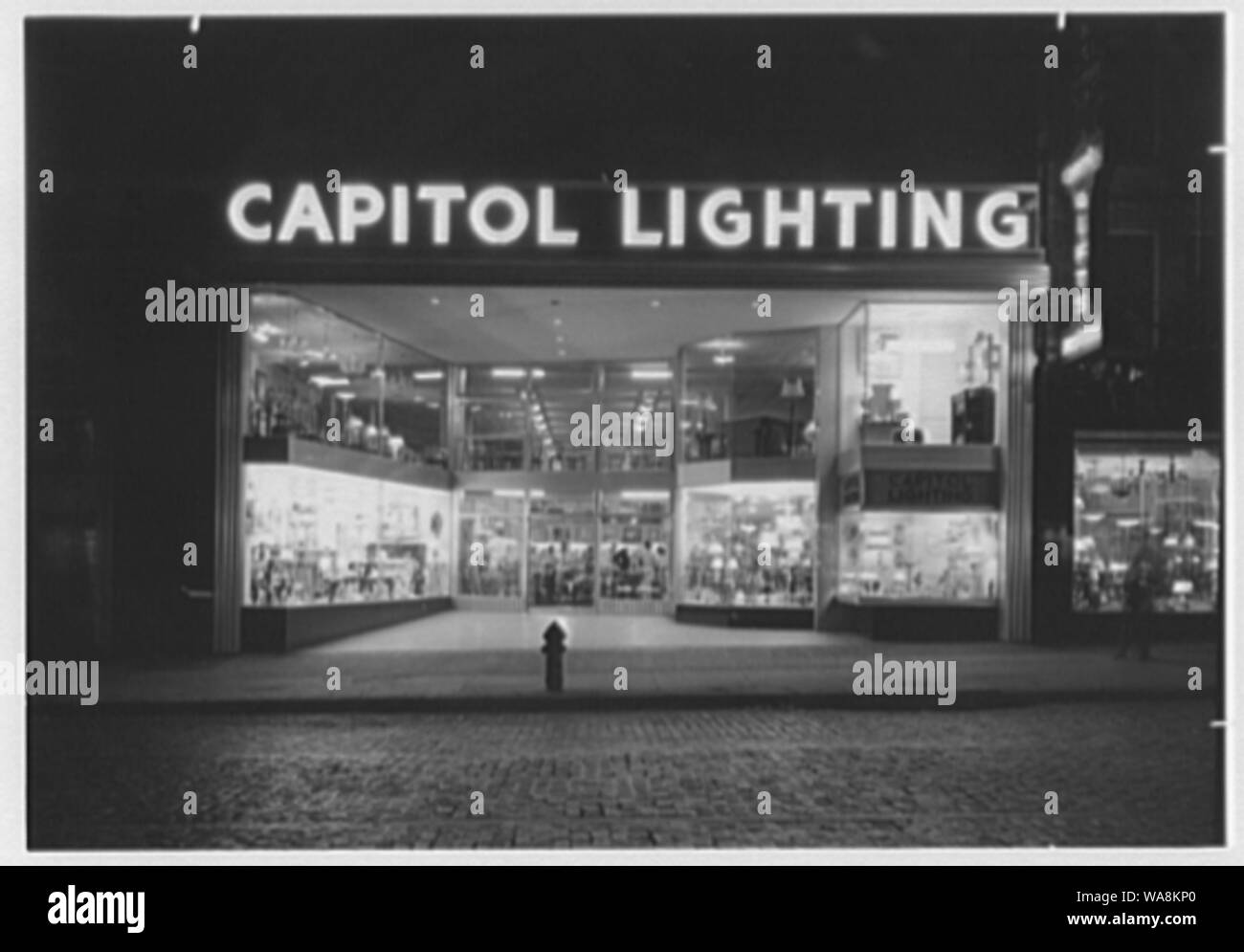 Capitol Lighting, business at 379 1/2 Springfield Ave., Newark, New Jersey. Stock Photo