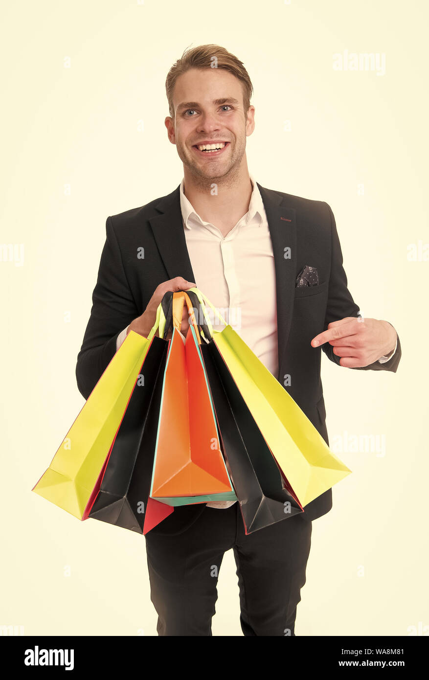 online shopping bag man