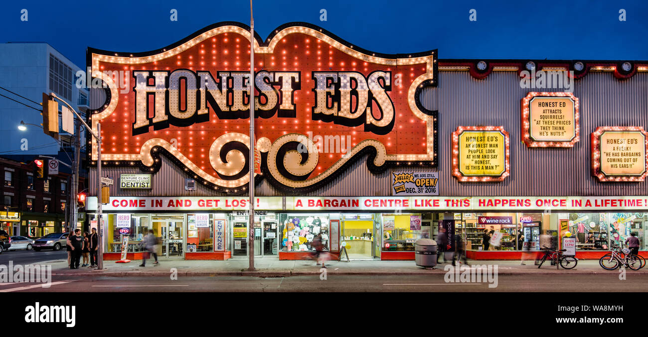 Honest Ed's Toronto.  Demolished to make way for a large condo / commercial development Stock Photo