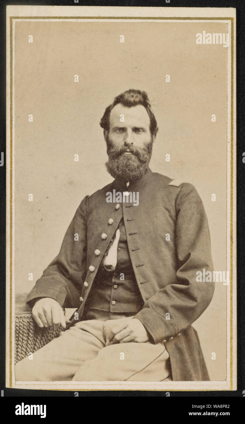 Captain John C. Whiteside of Co. A, 105th New York Infantry Regiment and Co. H, 94th New York Infantry Regiment in uniform] / W.M. Knight, 194 Main St., Buffalo, N.Y Stock Photo