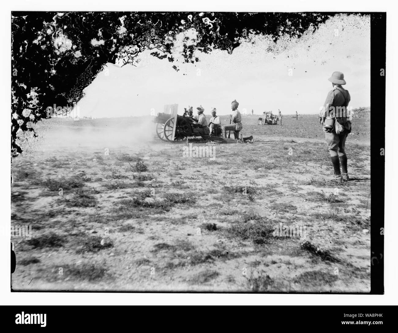 Capture and occupation of Palestine by British artillery Stock Photo
