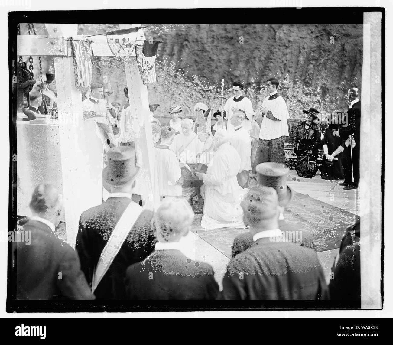 Cardinal Gibbons at cornerstone laying at shrine of the Immaculate