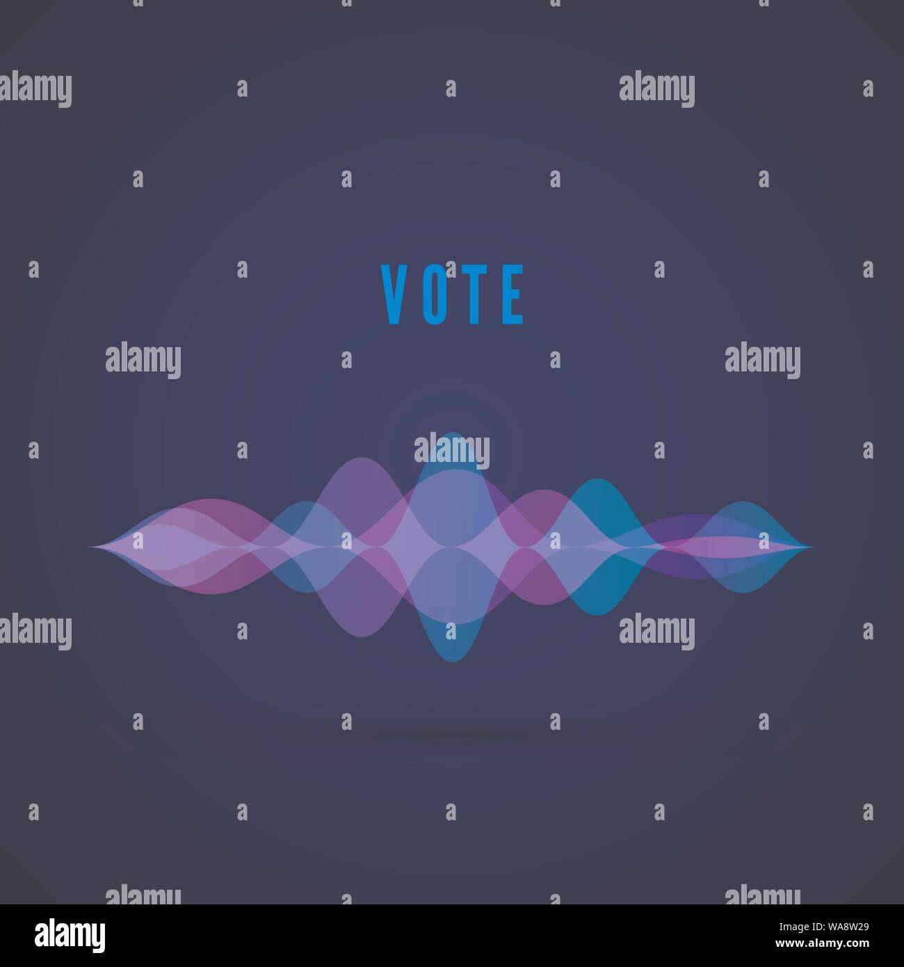 Display of sound frequency. Digital vote interface for app. Design of music pulse. Vector