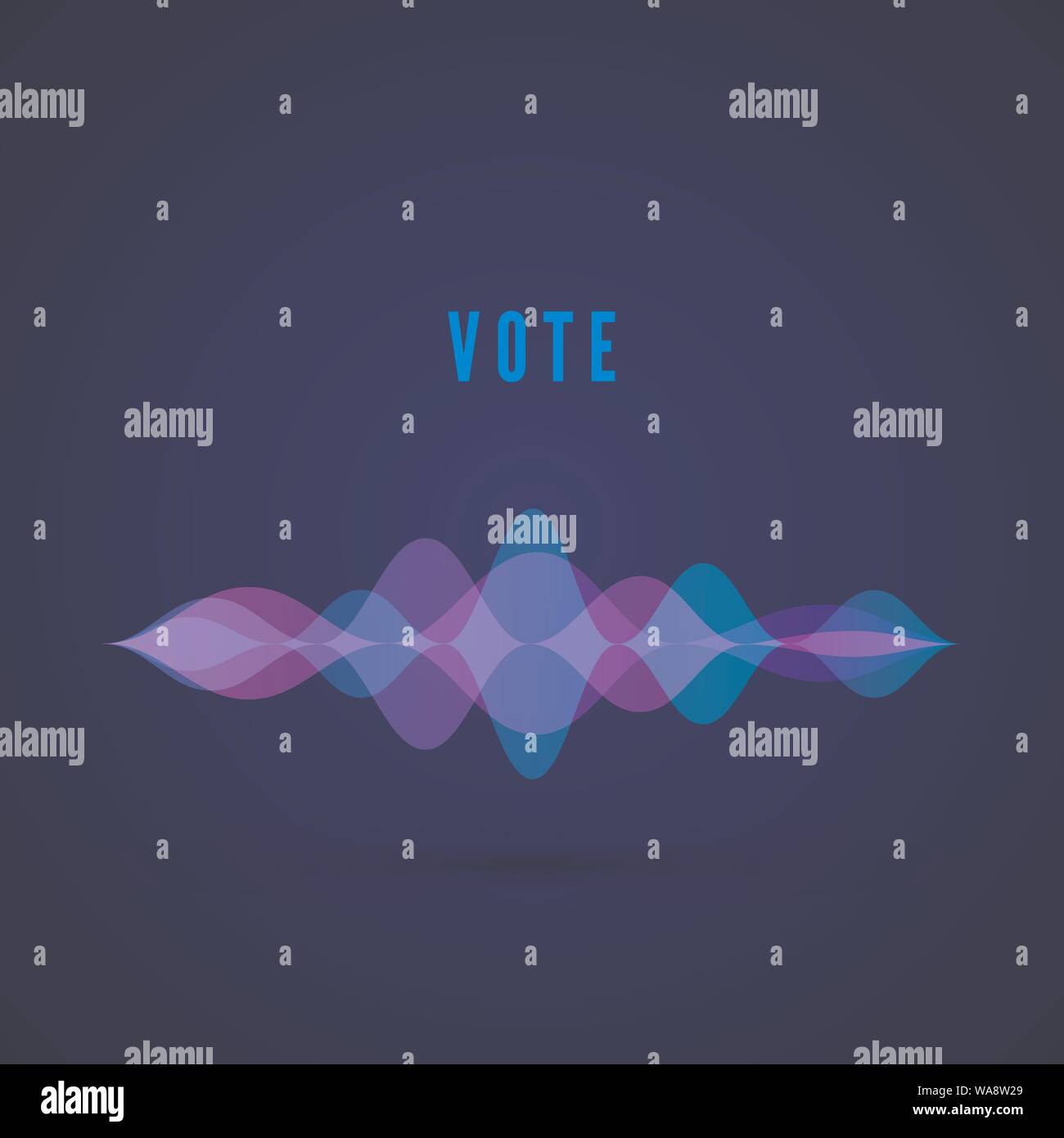 Display of sound frequency. Digital vote interface for app. Design of music pulse. Vector illustration Stock Vector