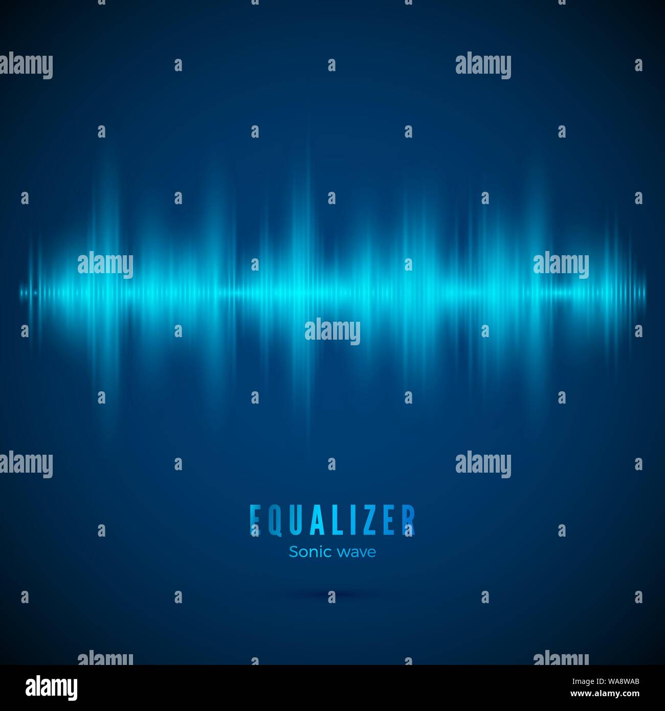 Equalizer. Music wave. Abstract digital audio track. Pulse of voice