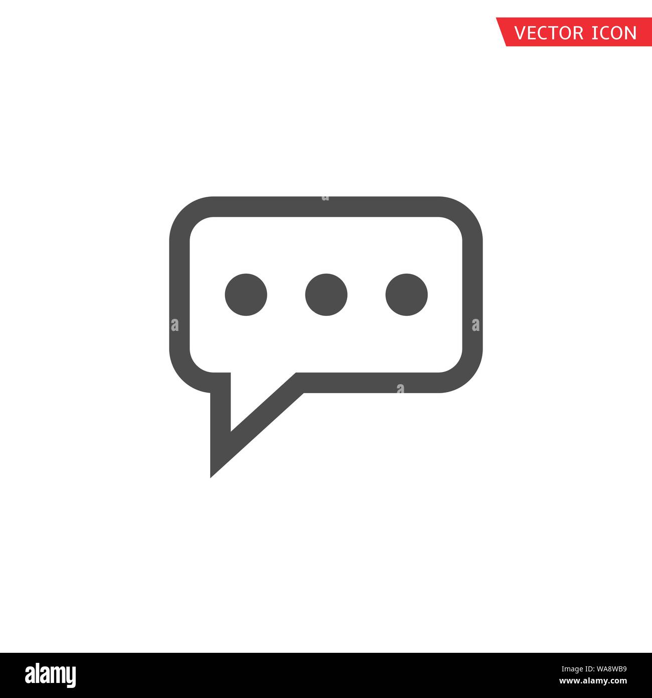 Message icon template. Simple Speech bubble icon Stock Vector