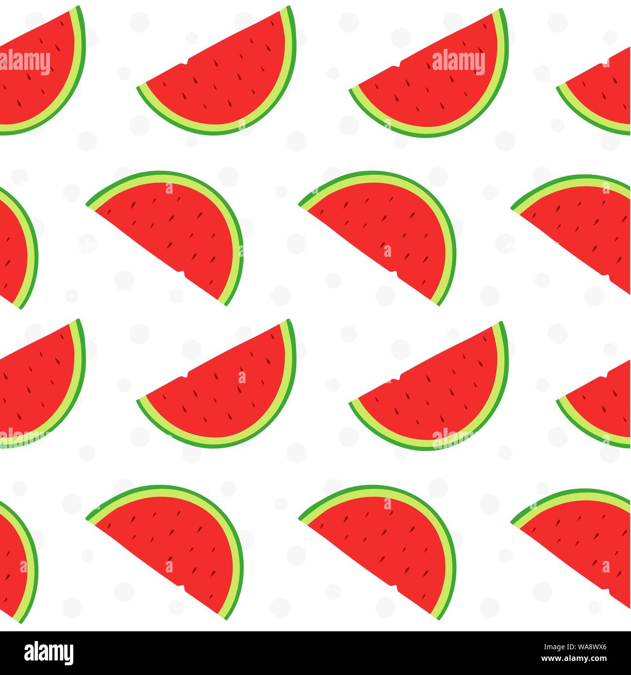 Vector seamless pattern with watermelon slices. Fresh fruit background ...