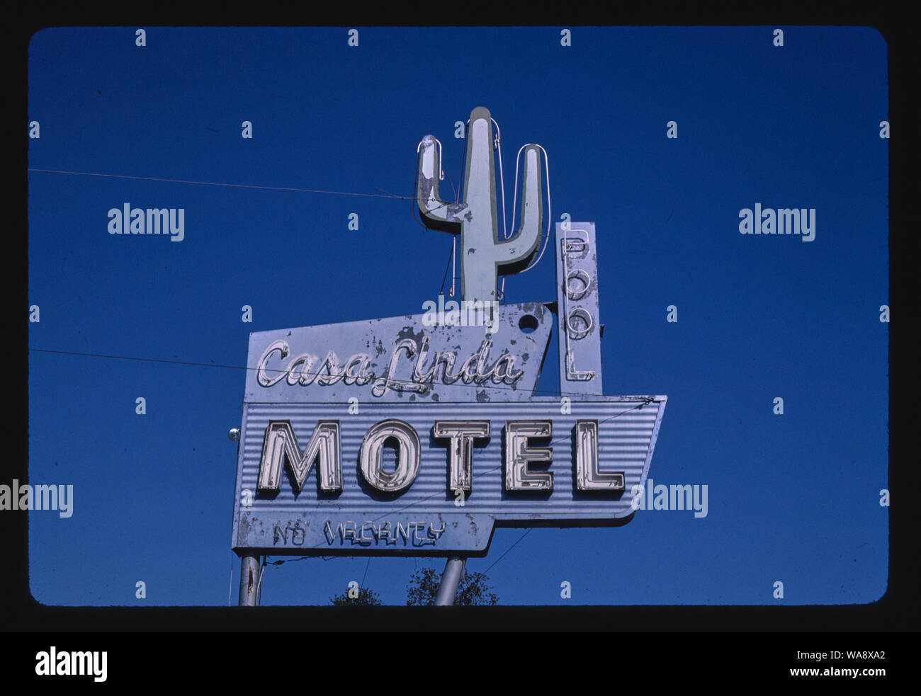 Casa Linda Motel sign, Route 99, Willows, California Stock Photo