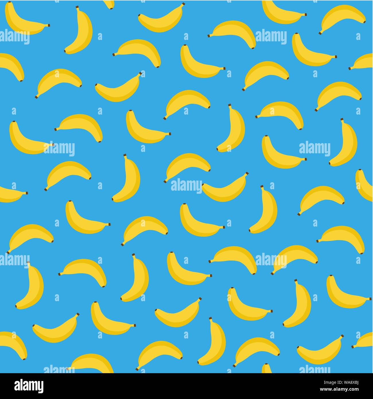 Vector seamless pattern with banana. Fresh fruit background Stock ...