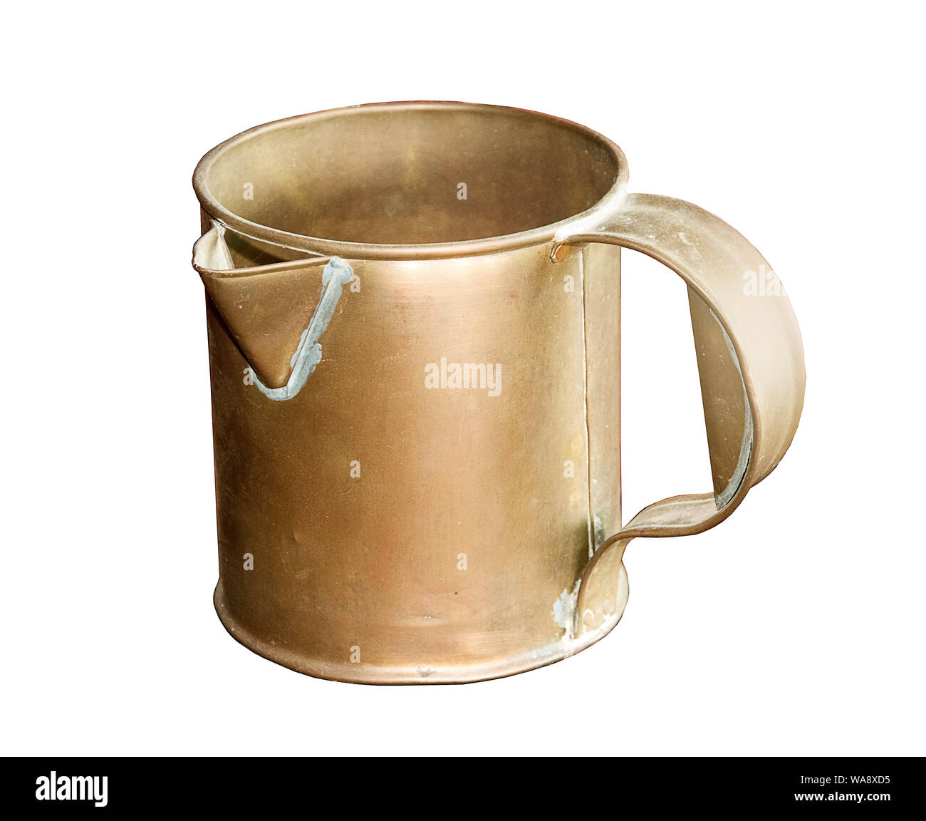 Antique Brass jug isolated on white Stock Photo Alamy