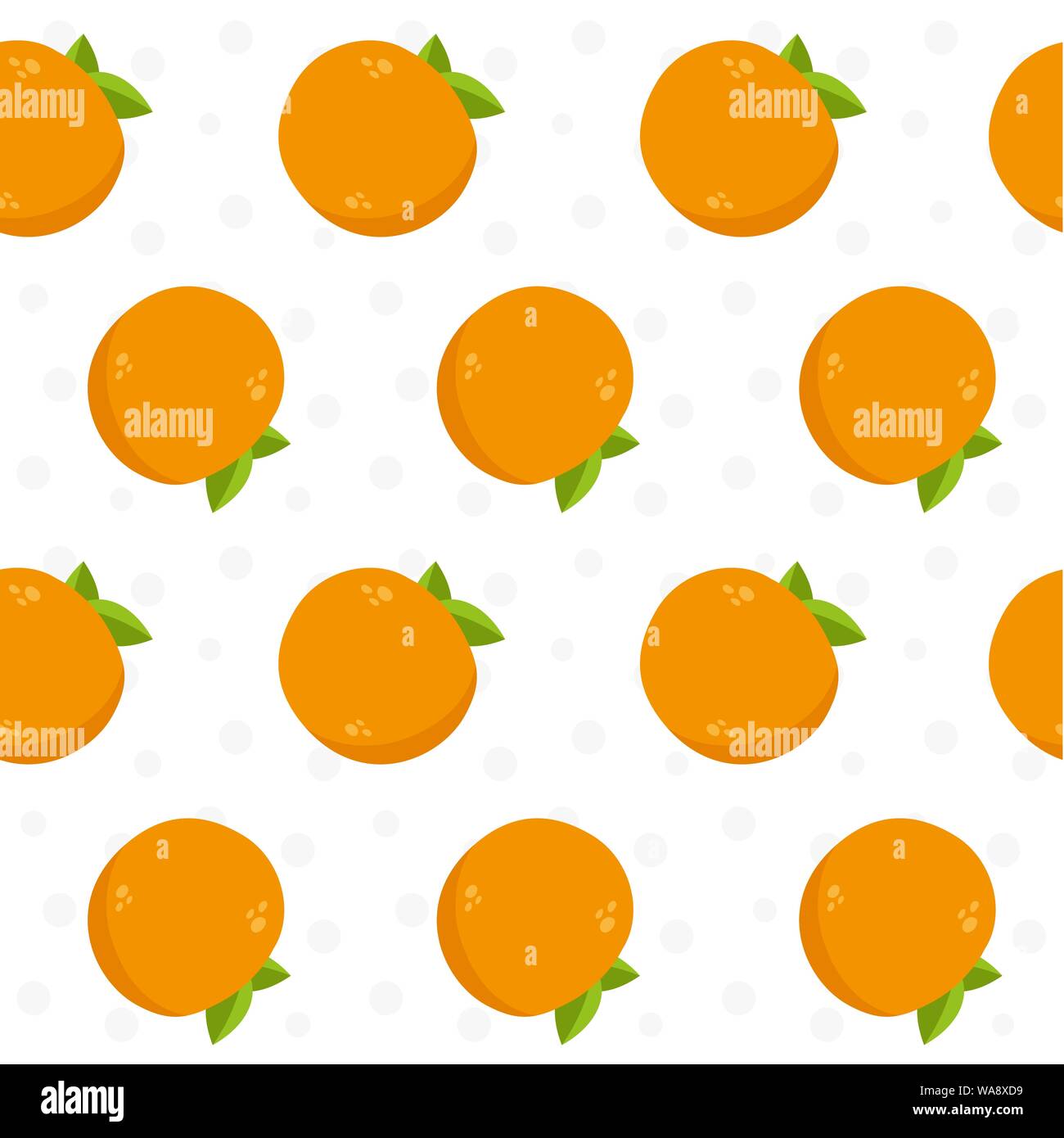Vector seamless pattern with orange. Fresh fruit background Stock ...