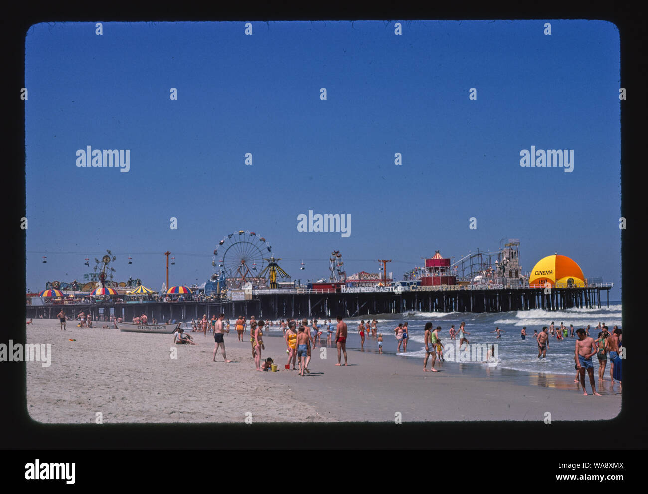 Casino Pier from beach, Seaside Heights, New Jersey Stock Photo