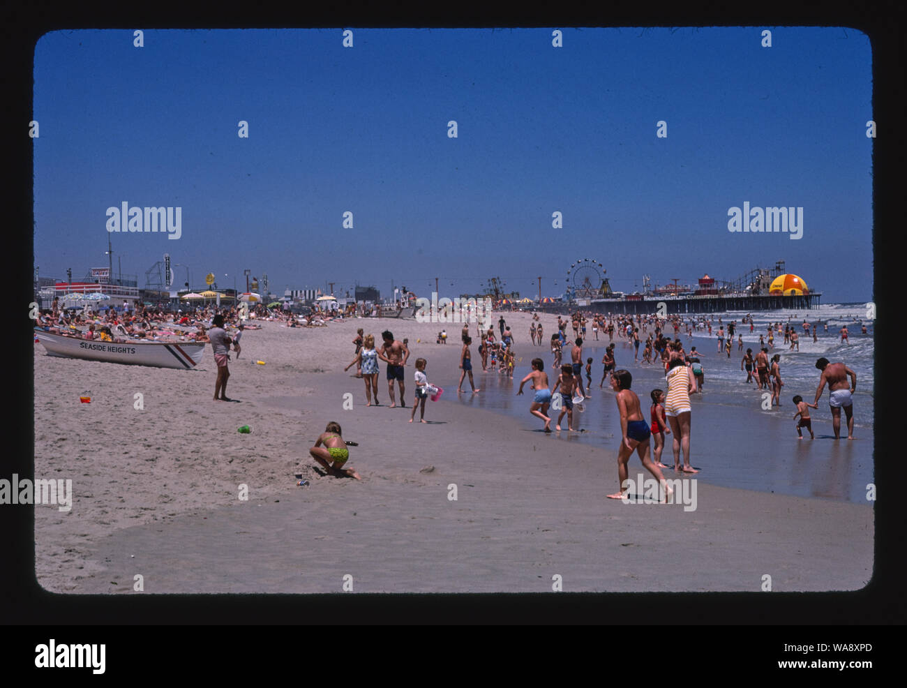 Casino Pier from beach, Seaside Heights, New Jersey Stock Photo