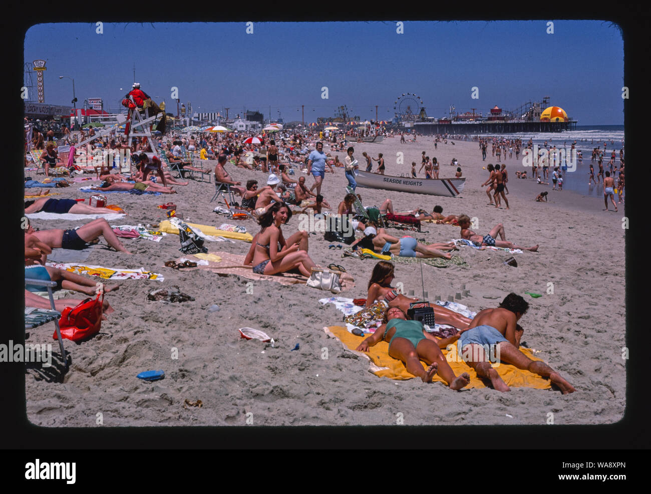 Casino Pier from beach, Seaside Heights, New Jersey Stock Photo