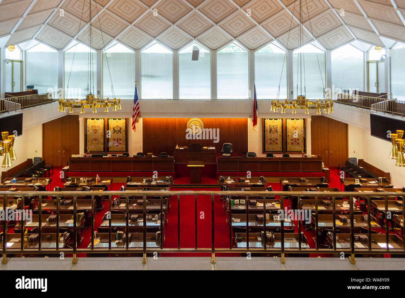 North Carolina State House of Representatives Chamber Stock Photo