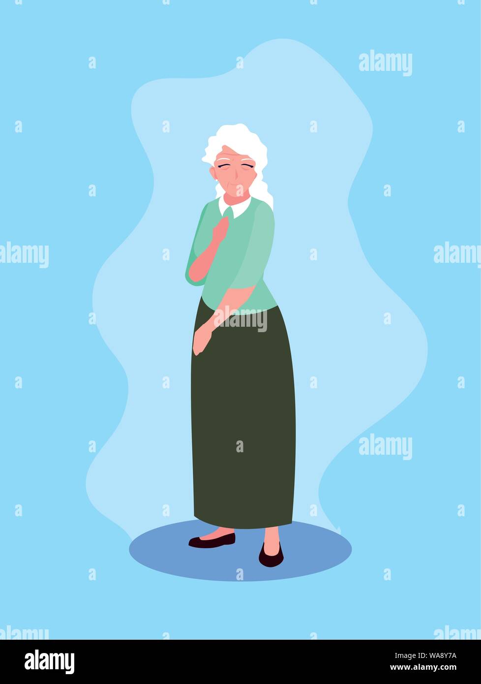 cute old woman avatar character vector illustration design Stock Vector ...