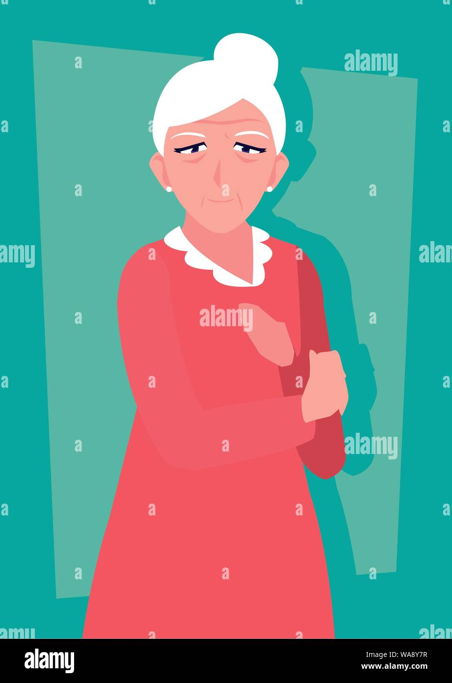 old woman with dress avatar character vector illustration design Stock ...