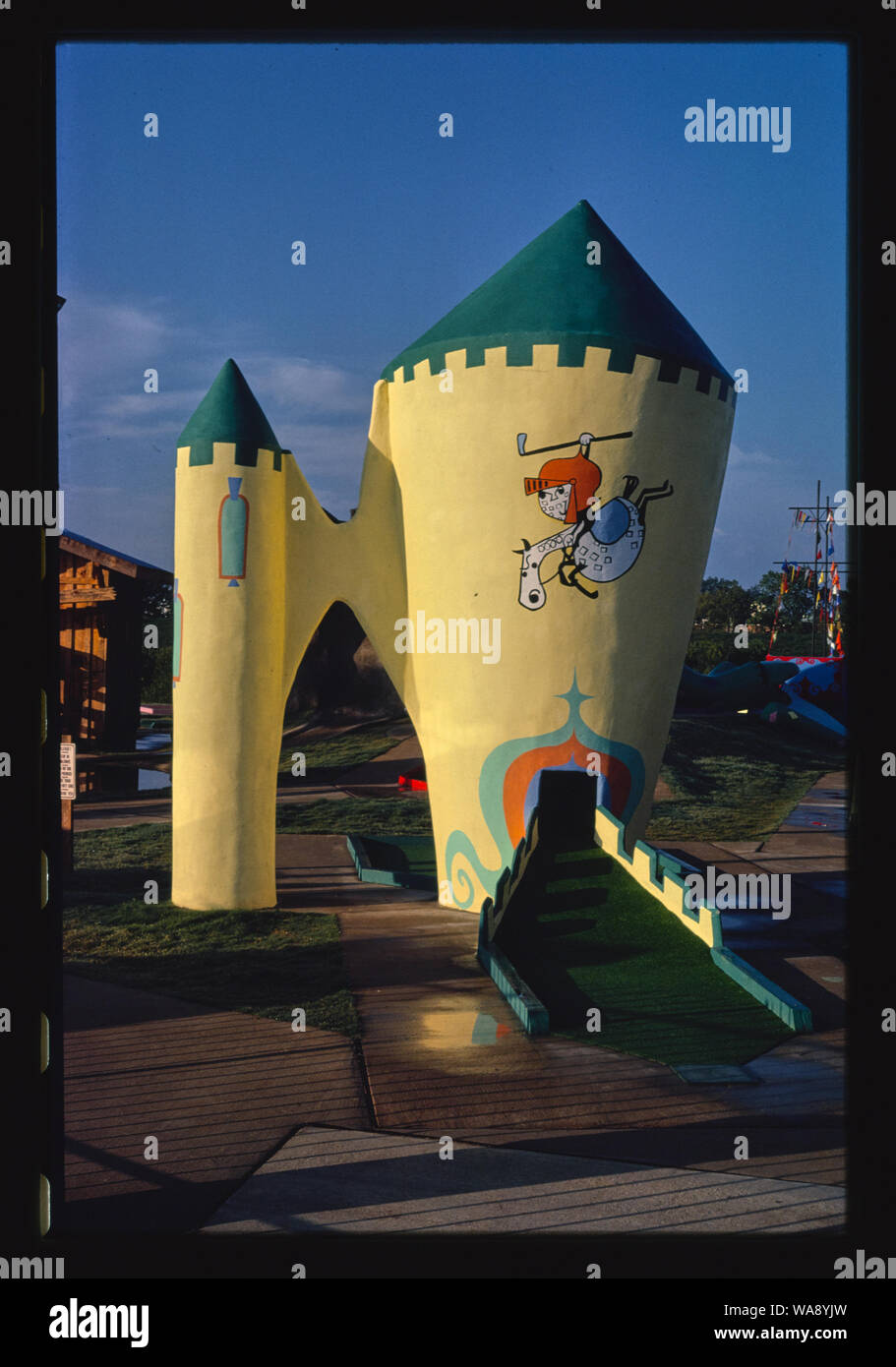 Castle, Sir Goony mini golf, Chattanooga, Tennessee Stock Photo