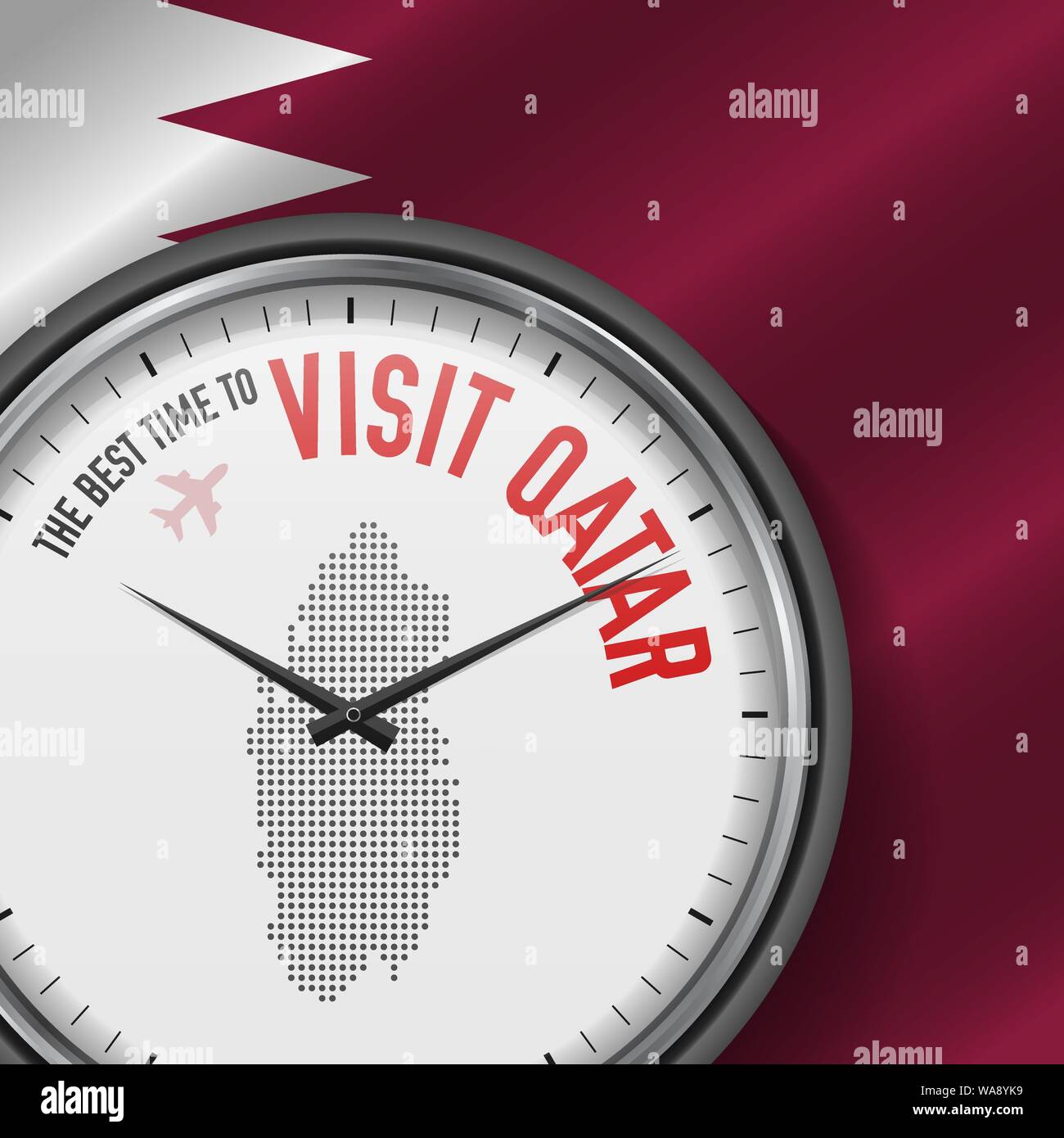 Map Qatar Time Share Map