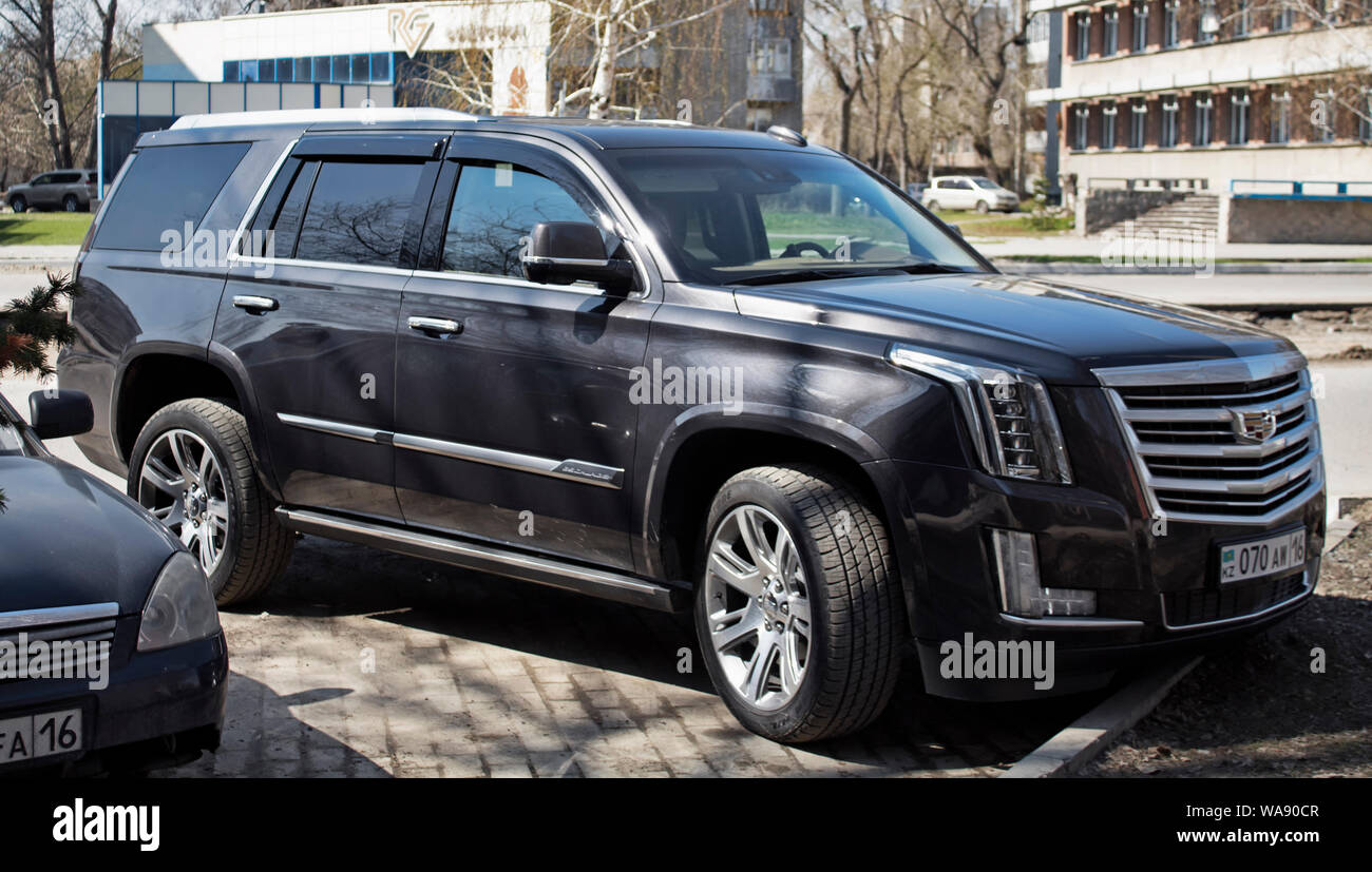 Kazakhstan, Ust-Kamenogorsk – 26 June, 2019. Car Cadillac Escalade in the parking lot. Stock Photo