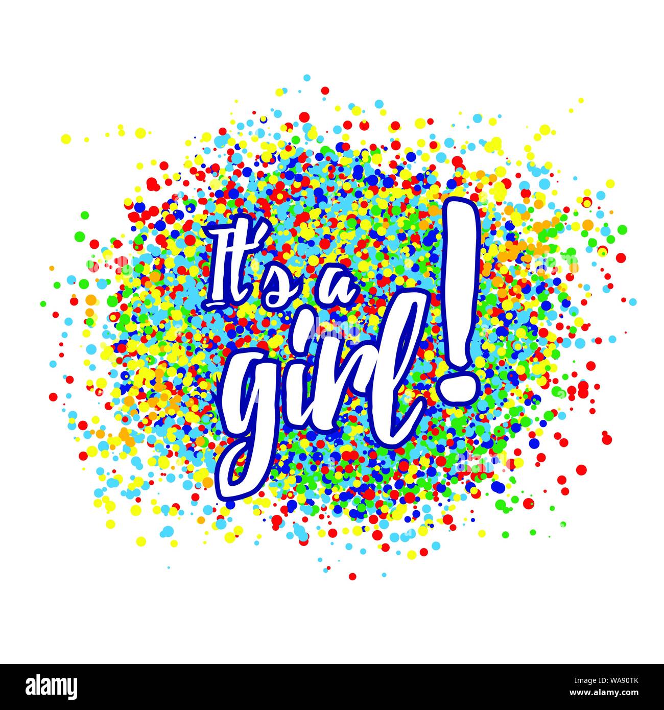 Its a girl confetti decoration. Family celebration decor ...