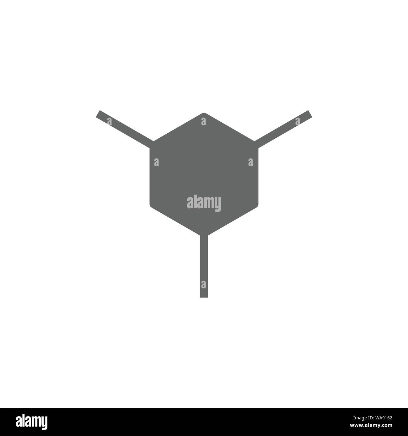 Honeycomb Icon. Bioengineering. Flat Vector Illustration isolated on white Stock Vector