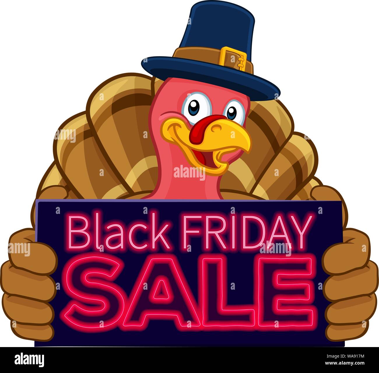 Turkey Black Friday Sale Cartoon Character Stock Vector Image & Art Alamy