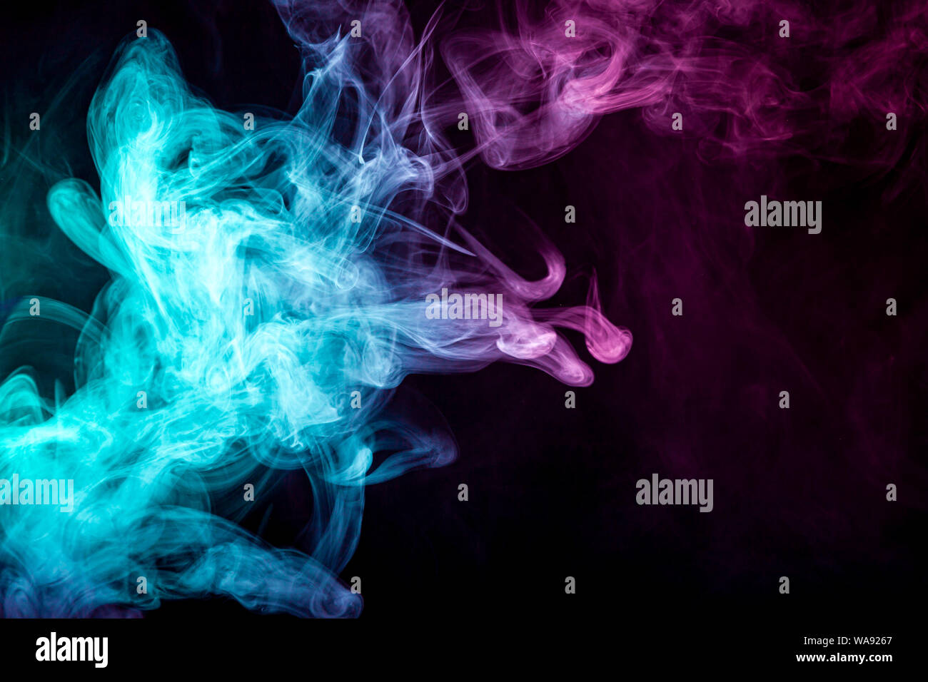 color vapor abstract background ink blue pink gas in 2023