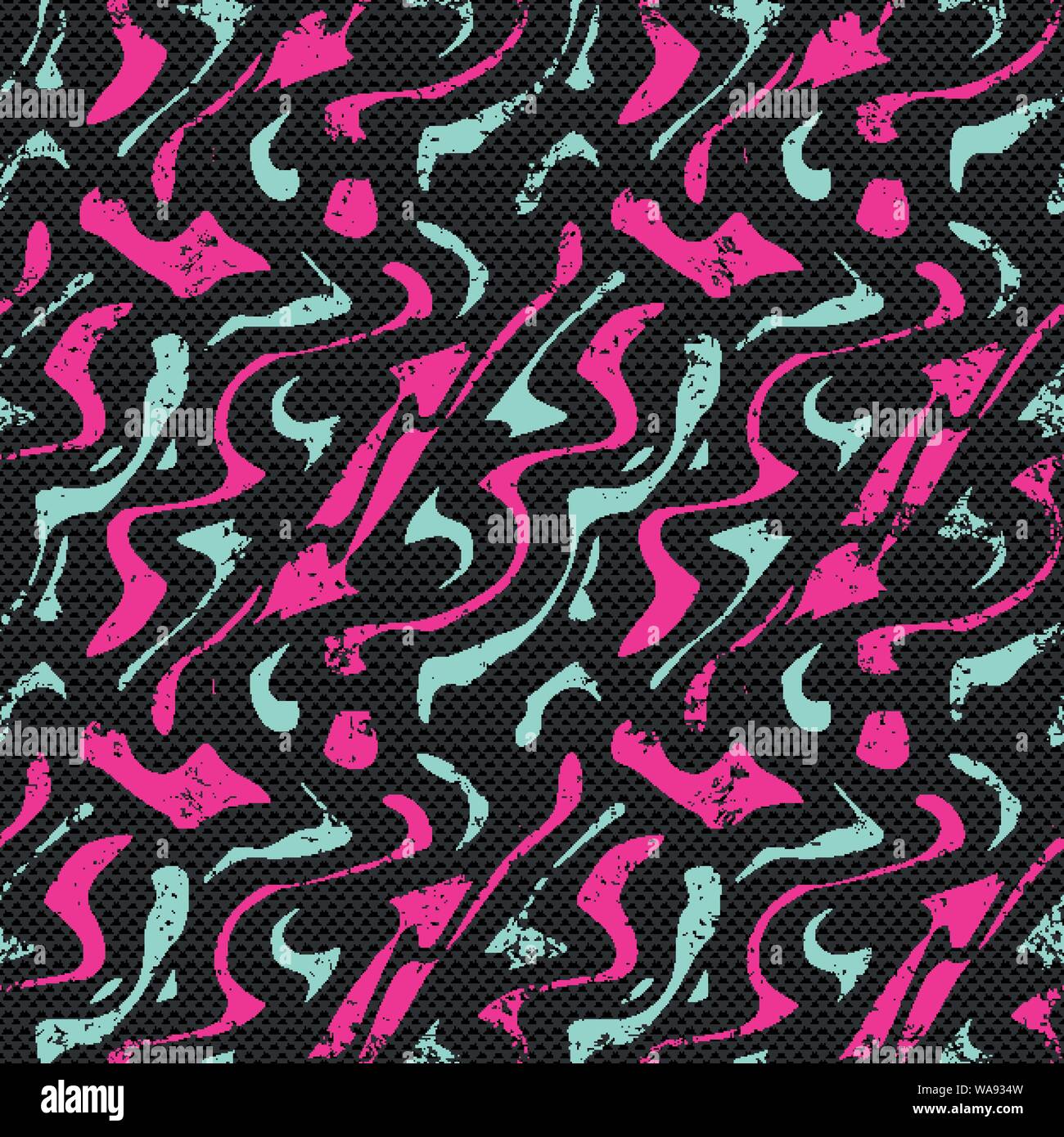 grunge colored graffiti seamless pattern Stock Vector