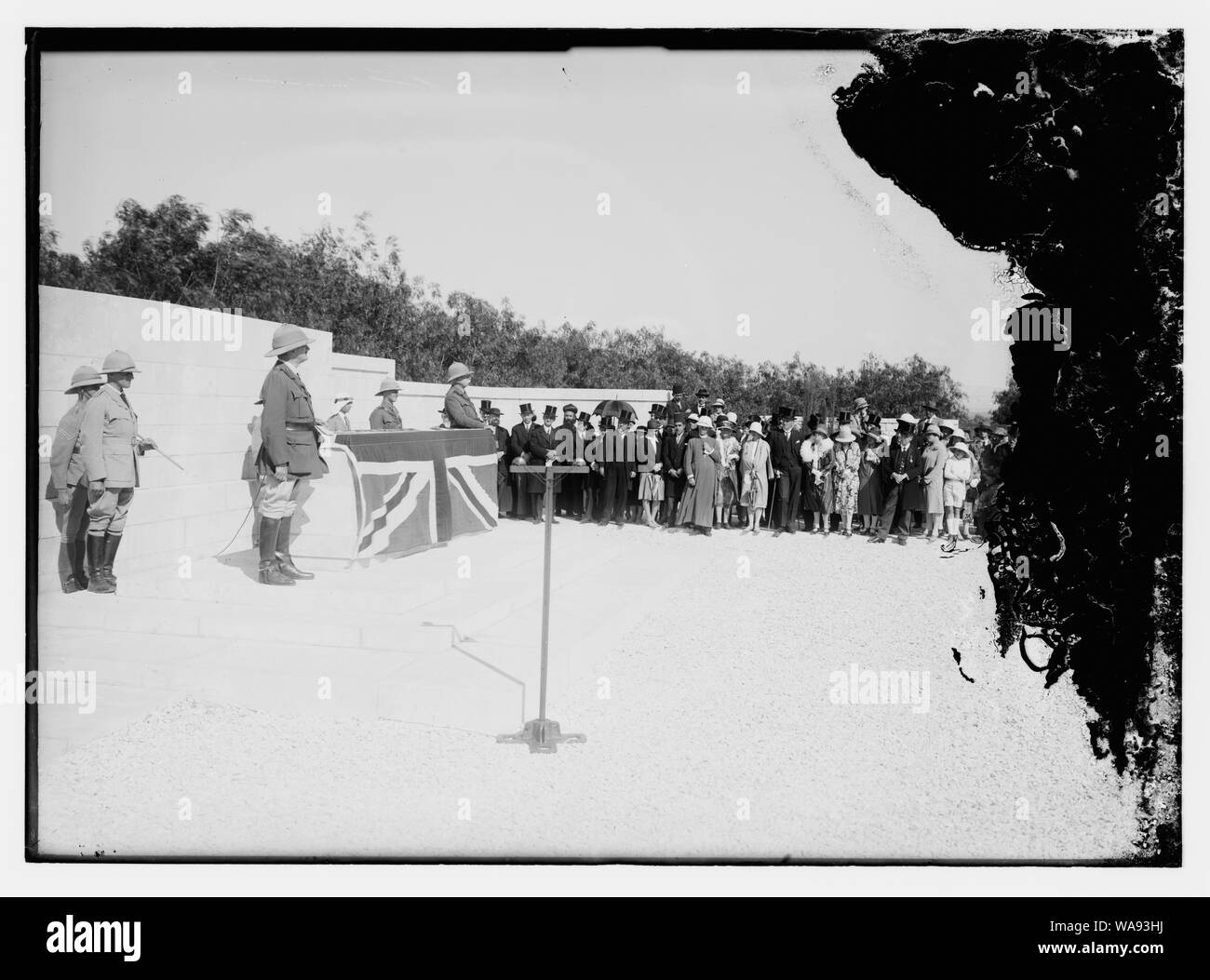 Ceremony at cemetery in Palestine (probably in Jerusalem Stock Photo