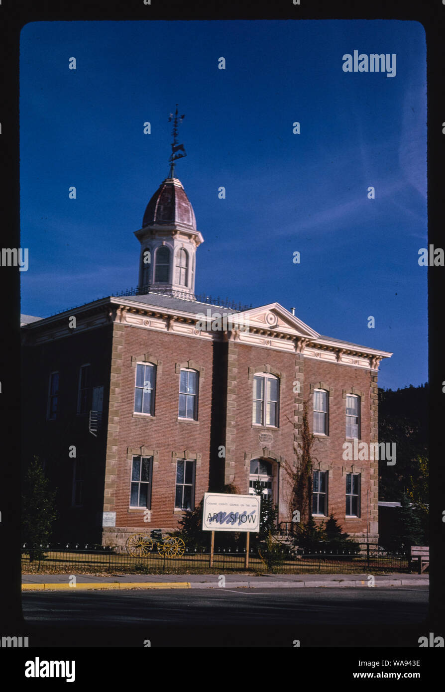Chaffee County Courthouse (1882) art center, Main Street, Buena Vista, Colorado Stock Photo