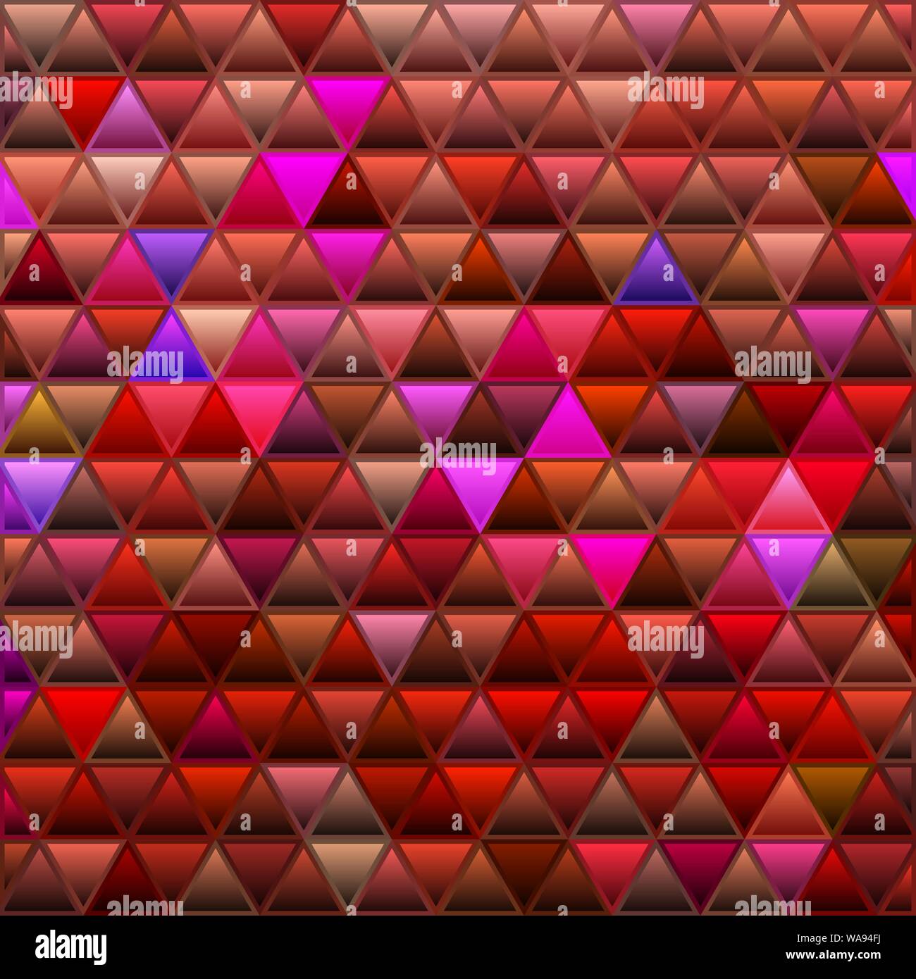 abstract vector stained-glass triangle mosaic background - red Stock ...