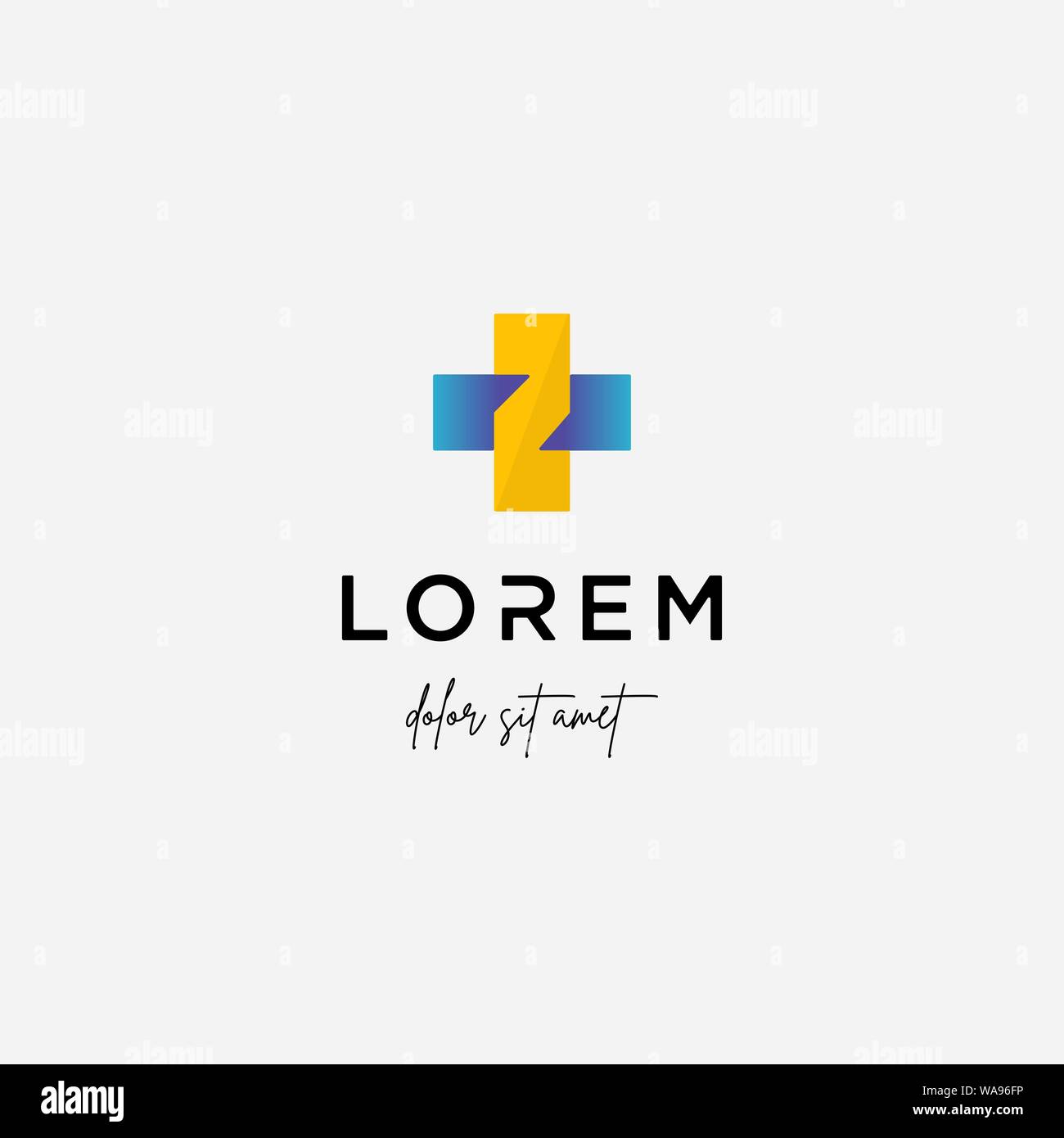 initial z medical cross logo vector design illustration Stock Vector