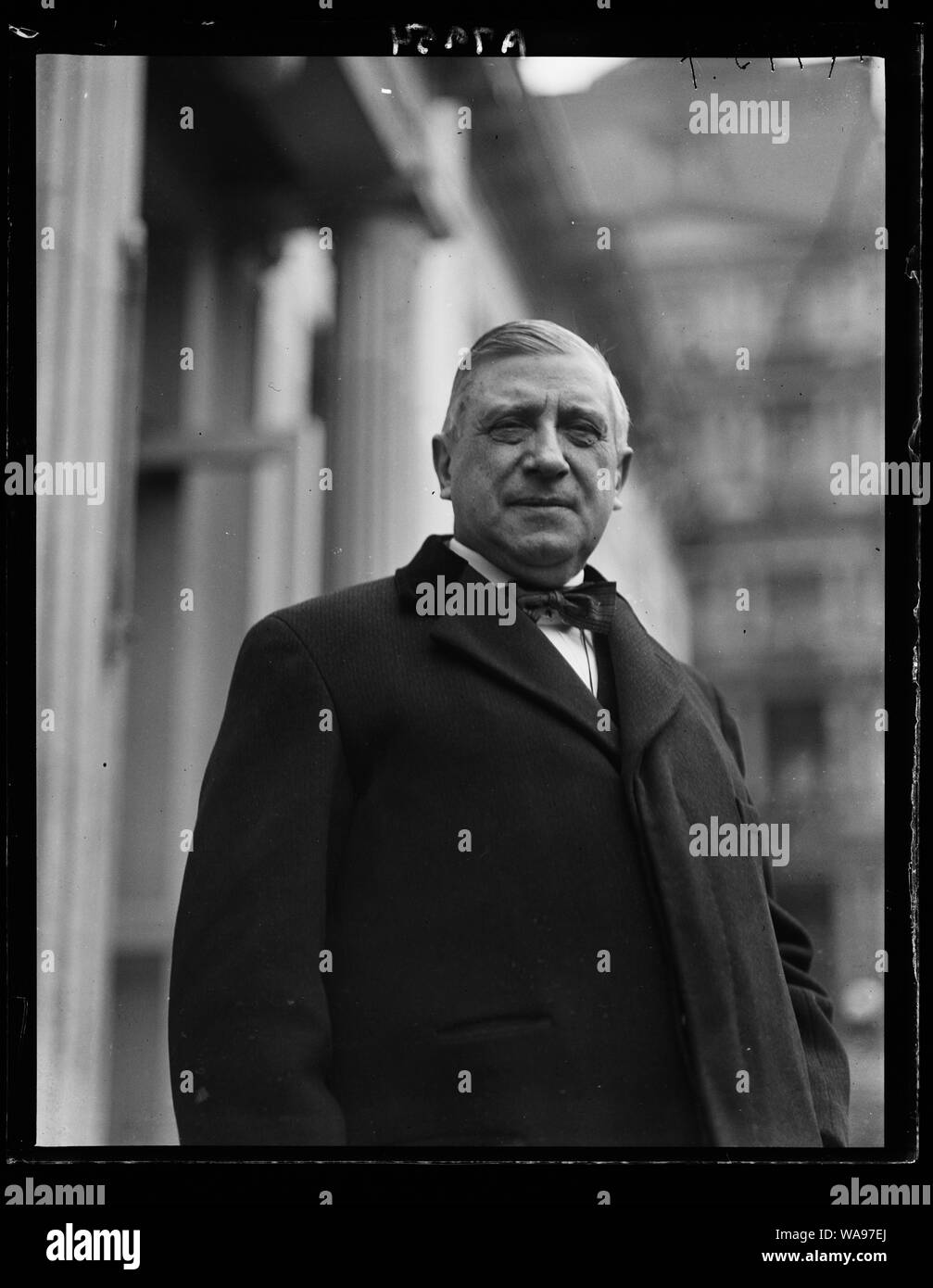 Charles M. Schwab, at the White House to discuss progress in the Harding [Memorial] He is chairman in New York City Stock Photo