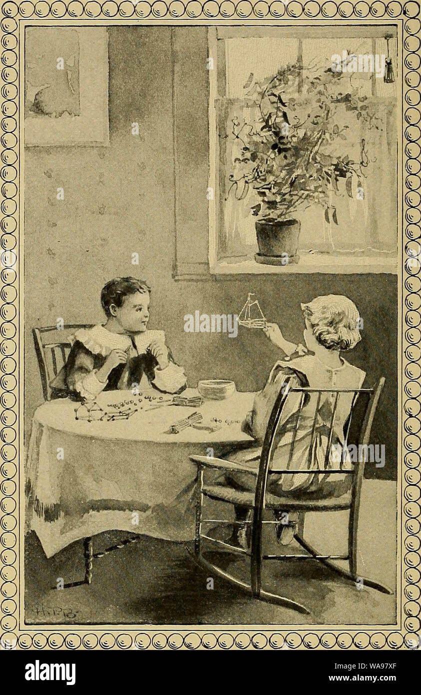 'Stick-and-pea plays; pastimes for the children's year' (1899) Stock Photo