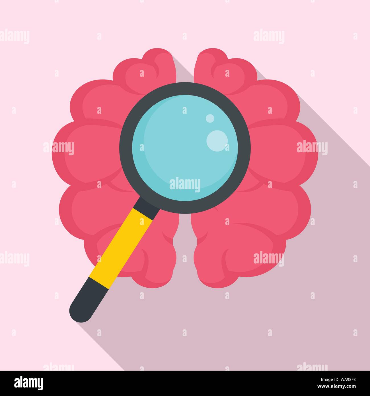 Brain dementia icon. Flat illustration of brain dementia vector icon for web design Stock Vector